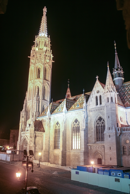St Michaels Church at Night Budapest Hungary 2011